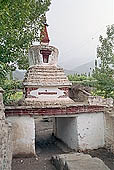 Ladakh - Chortens close to the royal palace of Stock